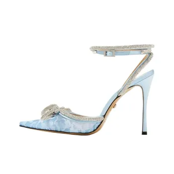 MACH & MACH Double Bow 110mm Lace Pumps