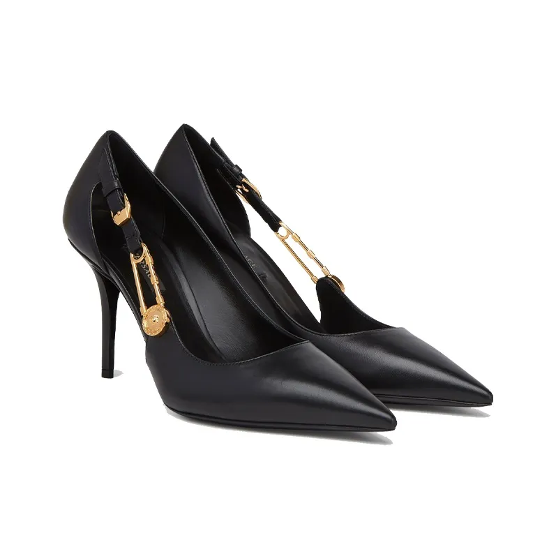 VERSACE High Heels Women's Low-Top Black-2
