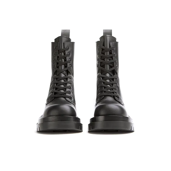 Bottega Veneta Lug Short Martin Boots 7cm Women's Black-2