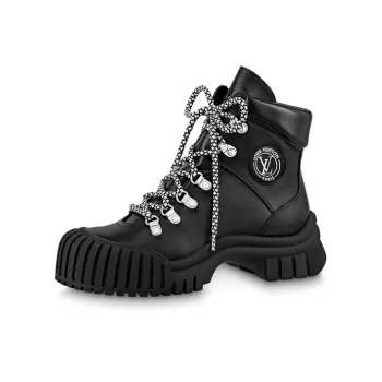 LOUIS VUITTON Lv Ruby Flat Ranger Boots 'Black' Women's