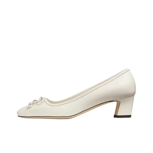 Jimmy Choo Elme Spool Heel High Heels Women's White