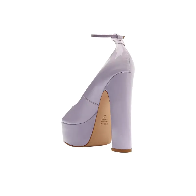 Schutz Renee Chunky Heel High Heels 14.2cm Women's Light Purple-3