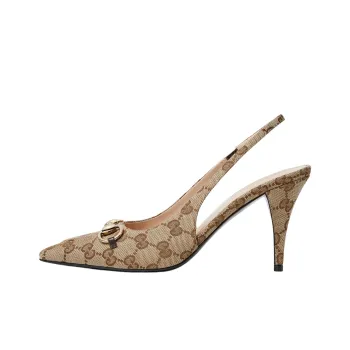 GUCCI Horsebit Slim Heel High Heels 8.5cm Women's Ebony