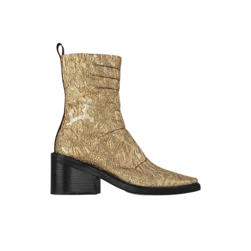 LOUIS VUITTON Jazz Ankle Boots 6cm Women's Gold-1