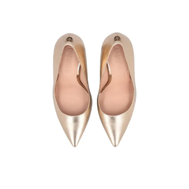 PINKO Slim Heel High Heels 10.5cm Women's Gold-5