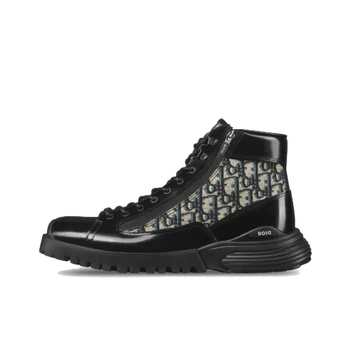 DIOR Combat Ankle Boot 'DIOR Oblique   Black'