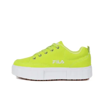 FILA Sandblast Abrasion Resistant Height Increasing Low Top Casual Shoes Women's Green