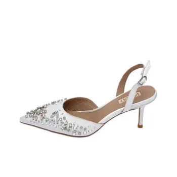 NICOLI Rochelle Slim Heel High Heels 7cm Women's White