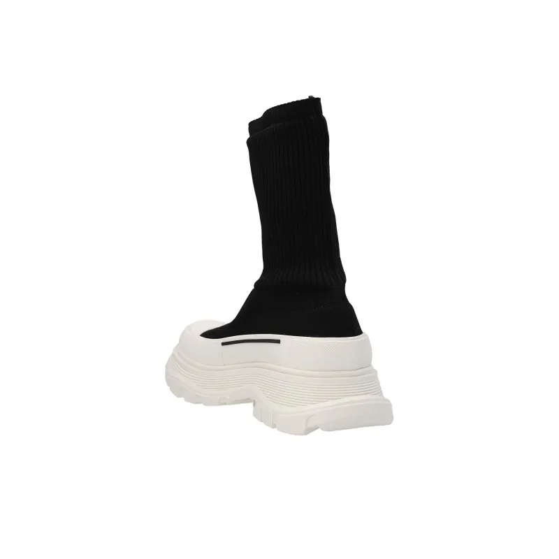 Alexander McQueen Tread Slick Boot Ribbed Black White Women's-2