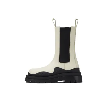 Bottega Veneta Tire Chelsea Crew Chelsea Boots 5.5cm Women's White