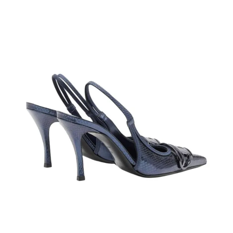 DIESEL D-Venus 80mm Leather Slingback Pumps-3