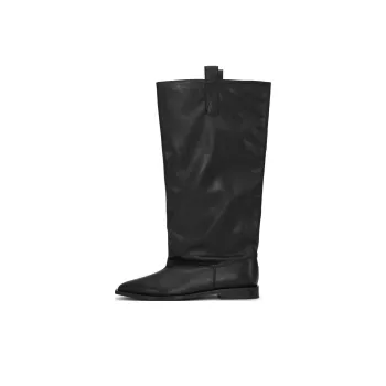 GANNI Western Loose Flat Tubular Boots Women's