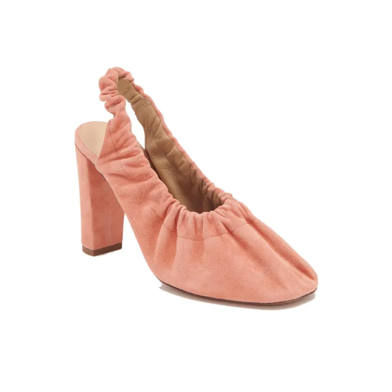 Ulla Johnson Chunky Heel High Heels 9.5cm Women's Coral Pink-3