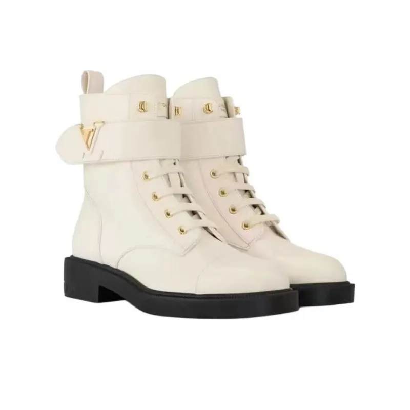 LOUIS VUITTON Citizen Ankle Boots Women's White-2