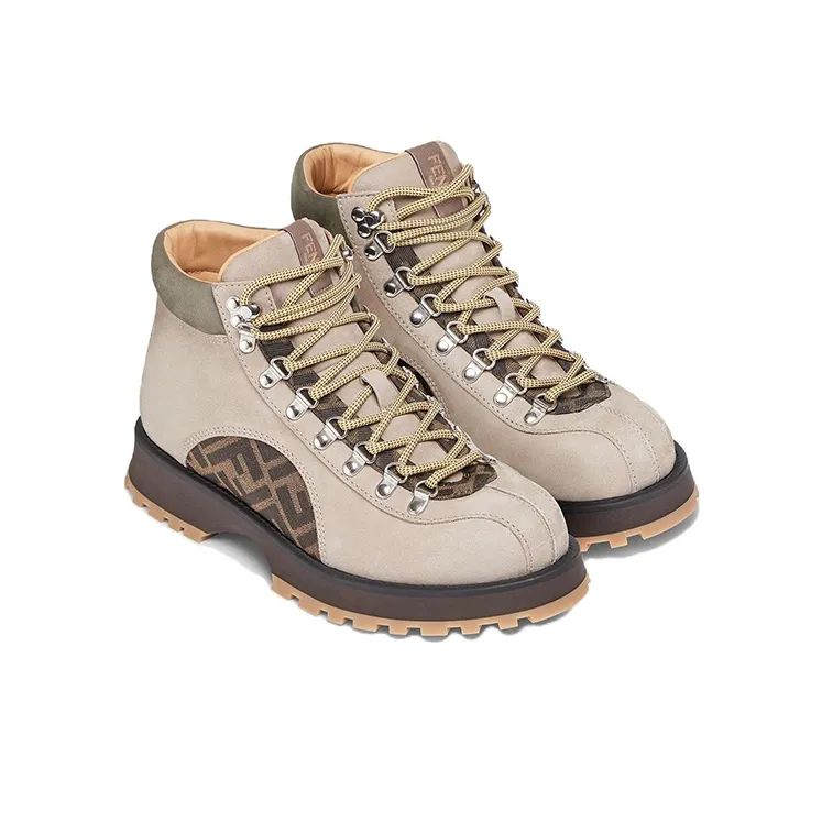 FENDI Fashion Ankle Boots Men's Beige-3
