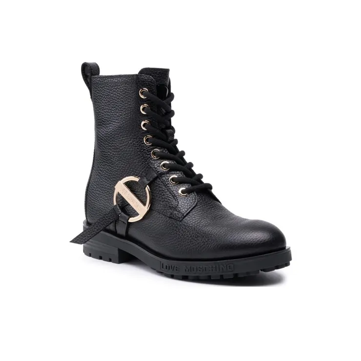Love MOSCHINO Logo-plaque Lace-up Boots-1