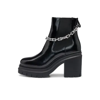 HUGO Spiked-edge Chain-trim Chelsea Boots