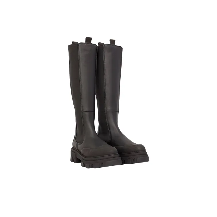 GANNI Knee-high Chunky Chelsea Boots-2