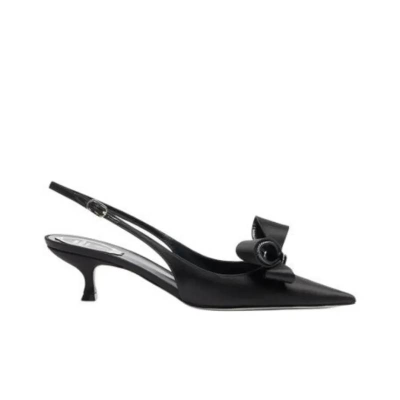RENE CAOVILLA Arabella Spool Heel High Heels 5cm Women's Black-1