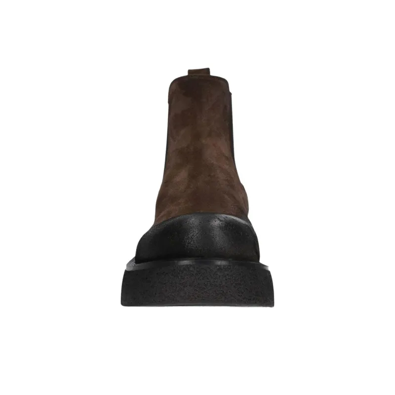 STRATEGIA Beatles Chelsea Boots 4cm Women's Dark Brown-3