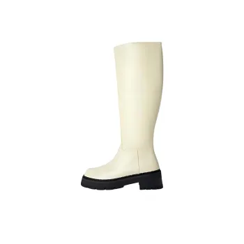 By Far Russel Knee-high Boots 5cm Women's Ivory White