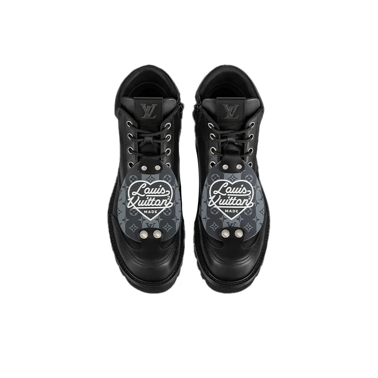 LOUIS VUITTON X Nigo Oberkampf Ankle Boots 'Black'-2