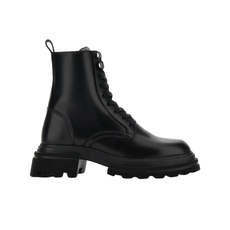 HOGAN Chunky Sole Lace Up Ankle Boots Women's-1
