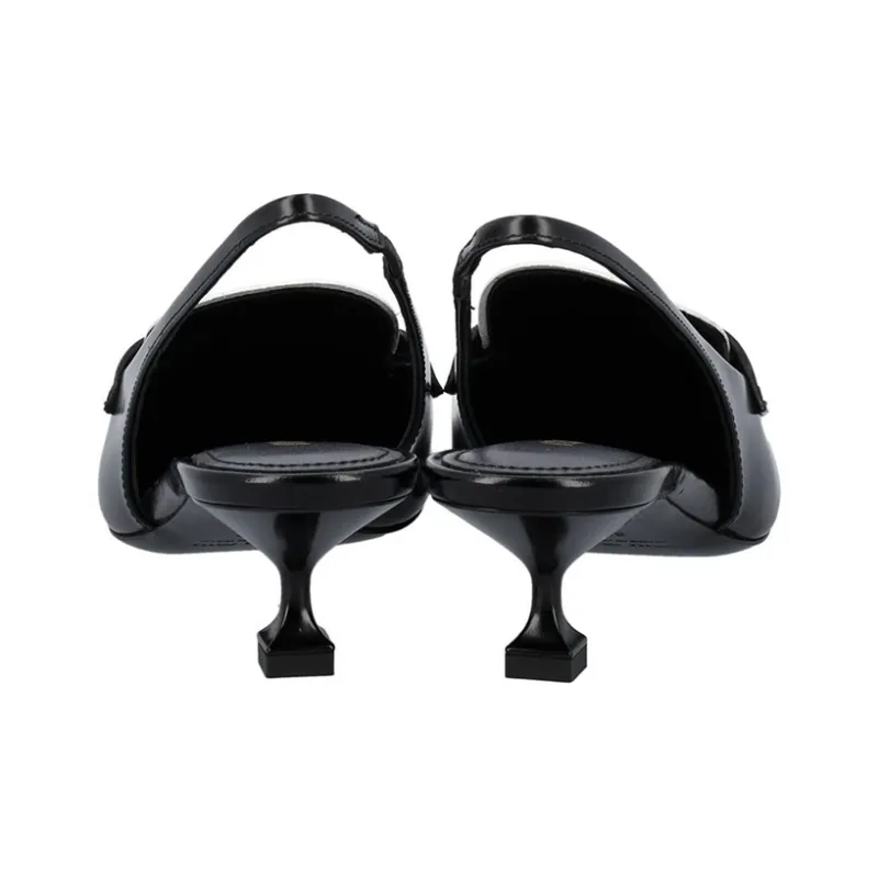 MIU MIU Penny Slim Heel High Heels Women's Black-4