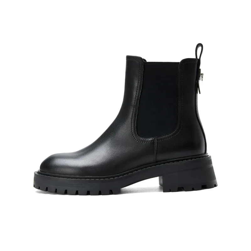 PT'SON Short Chelsea Boots Women's Black-5