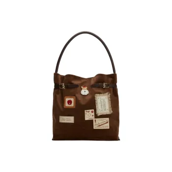 Tagi. Corduroy Shoulder Bag Unisex Brown