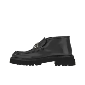 FERRAGAMO Wallabee Ankle Boots Men's Black