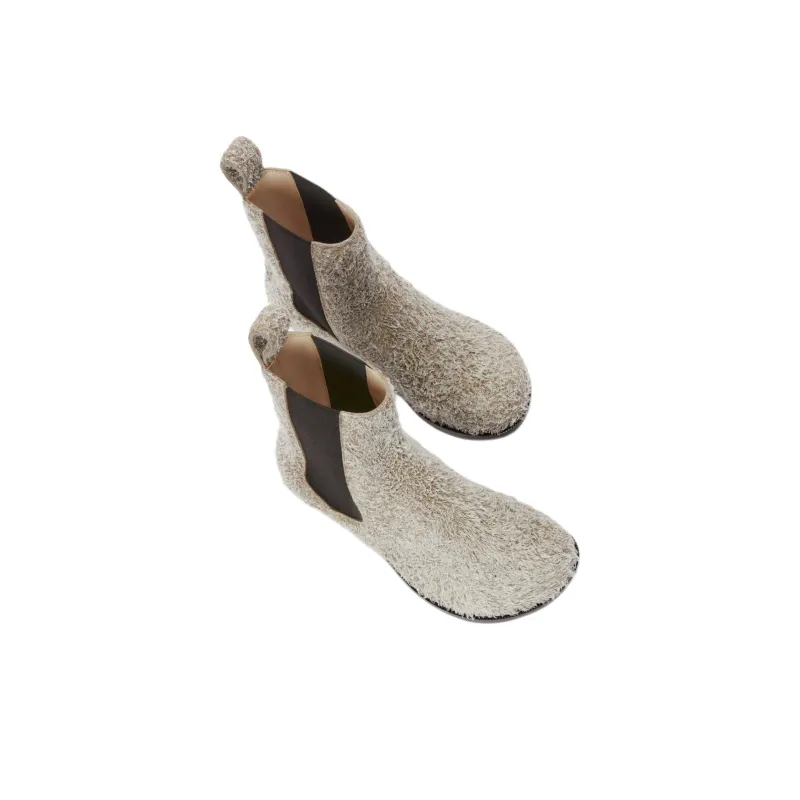 LOEWE Campo Short Chelsea Boots 4cm Women's Brown-3
