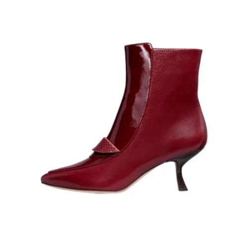 TORY BURCH Envelope Ankle Boots Women's Red
