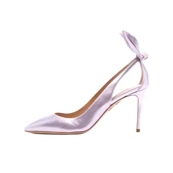 AQUAZZURA Bow Tie 50mm Metallic Pumps
