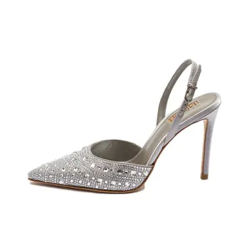 NICOLI Yael Slim Heel High Heels 10cm Women's Silver