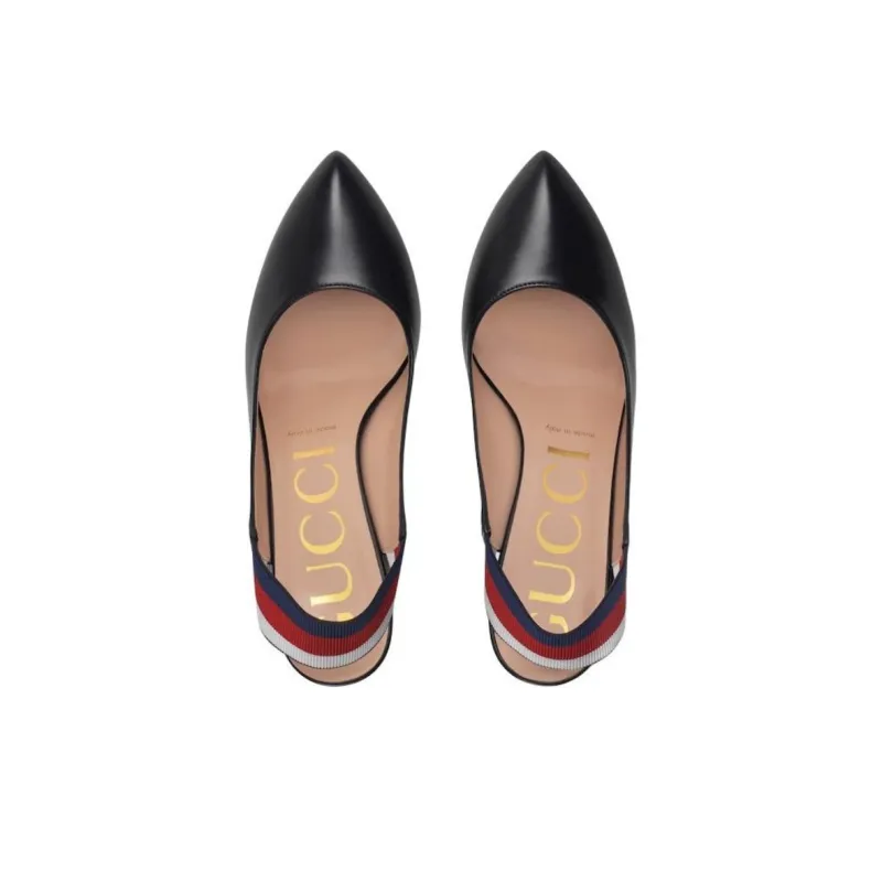 GUCCI Slim Heel High Heels 7.5cm Women's Black-3