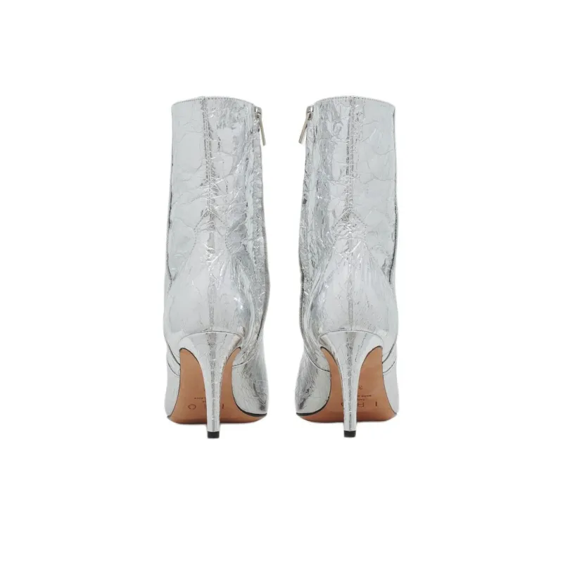 IRO Davy Ankle Boots 8cm Women's Silver-4
