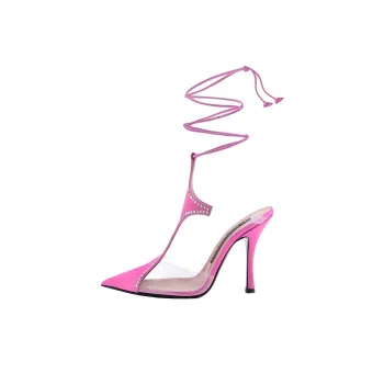 Les Petits Joueurs Slim Heel High Heels 10.cm Women's Pink