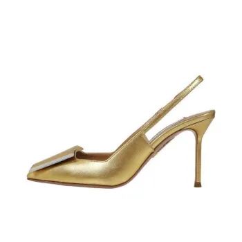 AQUAZZURA 100mm Metallic-leather Pumps