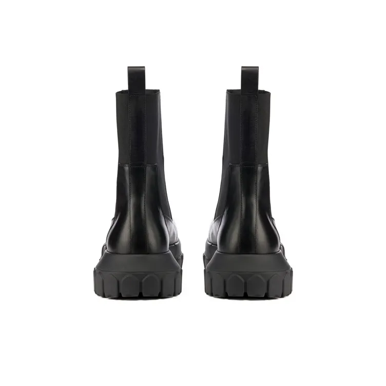 RICK OWENS Beatle Bozo Tractor Boots Black-4