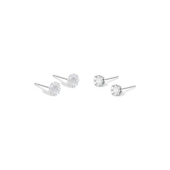 KUMET Sterling Silver Stud Earrings Women's Anniversary For Couples