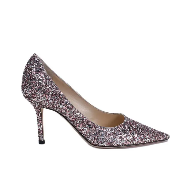 Jimmy Choo LOVE 85 Slim Heel High Heels 8.5cm Women's Rose Pink-1