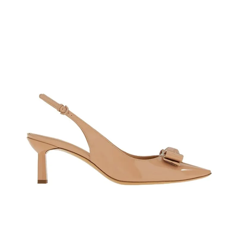 FERRAGAMO Slim Heel High Heels 5.5cm Women's Pink-1
