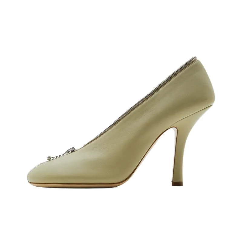 Burberry Slim Heel High Heels 10cm Women's Light Green-0