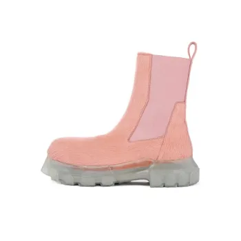RICK OWENS/RO Strobe Beatle Bozo Short Chelsea Boots Men's Pink