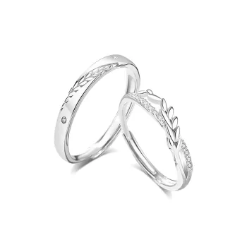 KUMET Sterling Silver Rings Unisex Anniversary Gift For Girlfriend