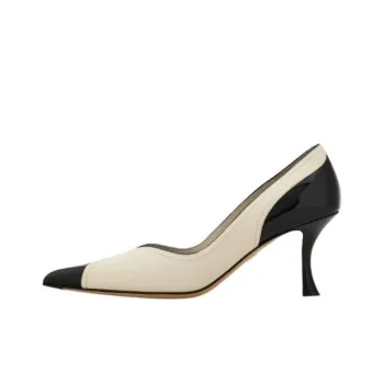 FERRAGAMO Slim Heel High Heels 7cm Women's White Black