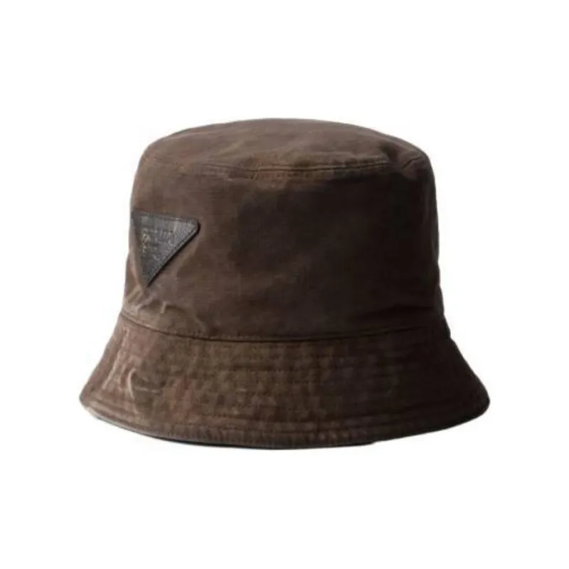 PRADA Triangle Logo Bucket Hat-1