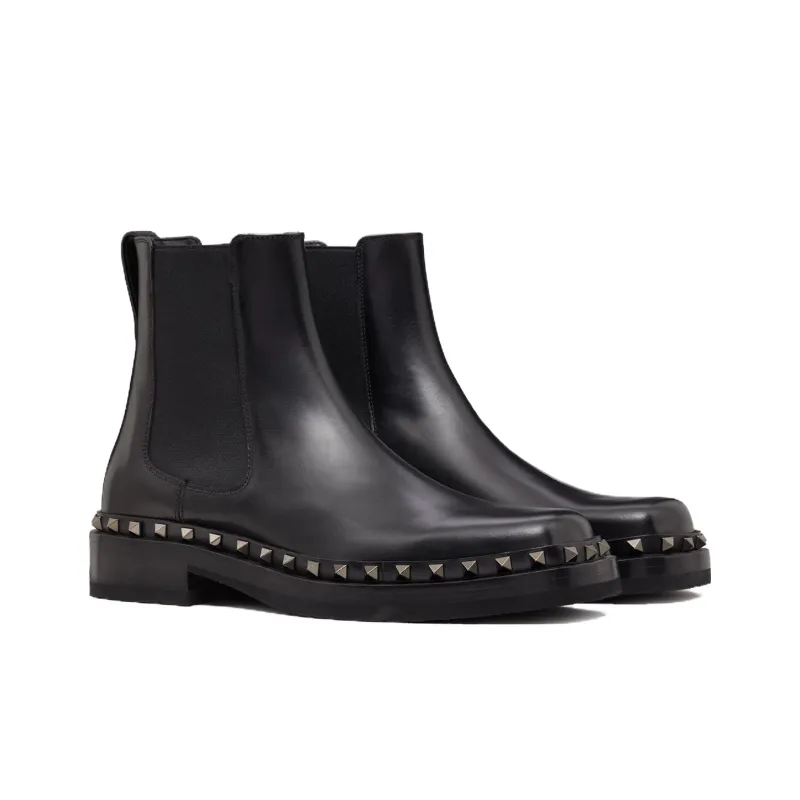 Valentino Garavani M-Way Rockstud Square Toe Boots-2
