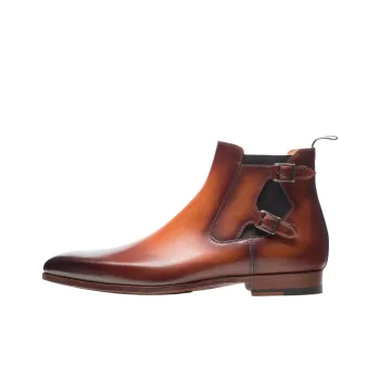 Magnanni Ankle Boots Men's Brown Red